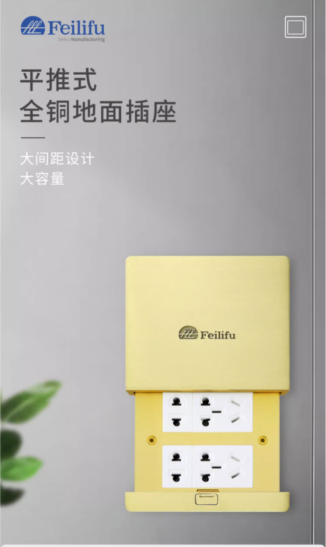  HTD-263 平（píng）推式地麵插座